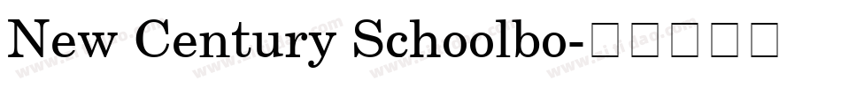 New Century Schoolbo字体转换